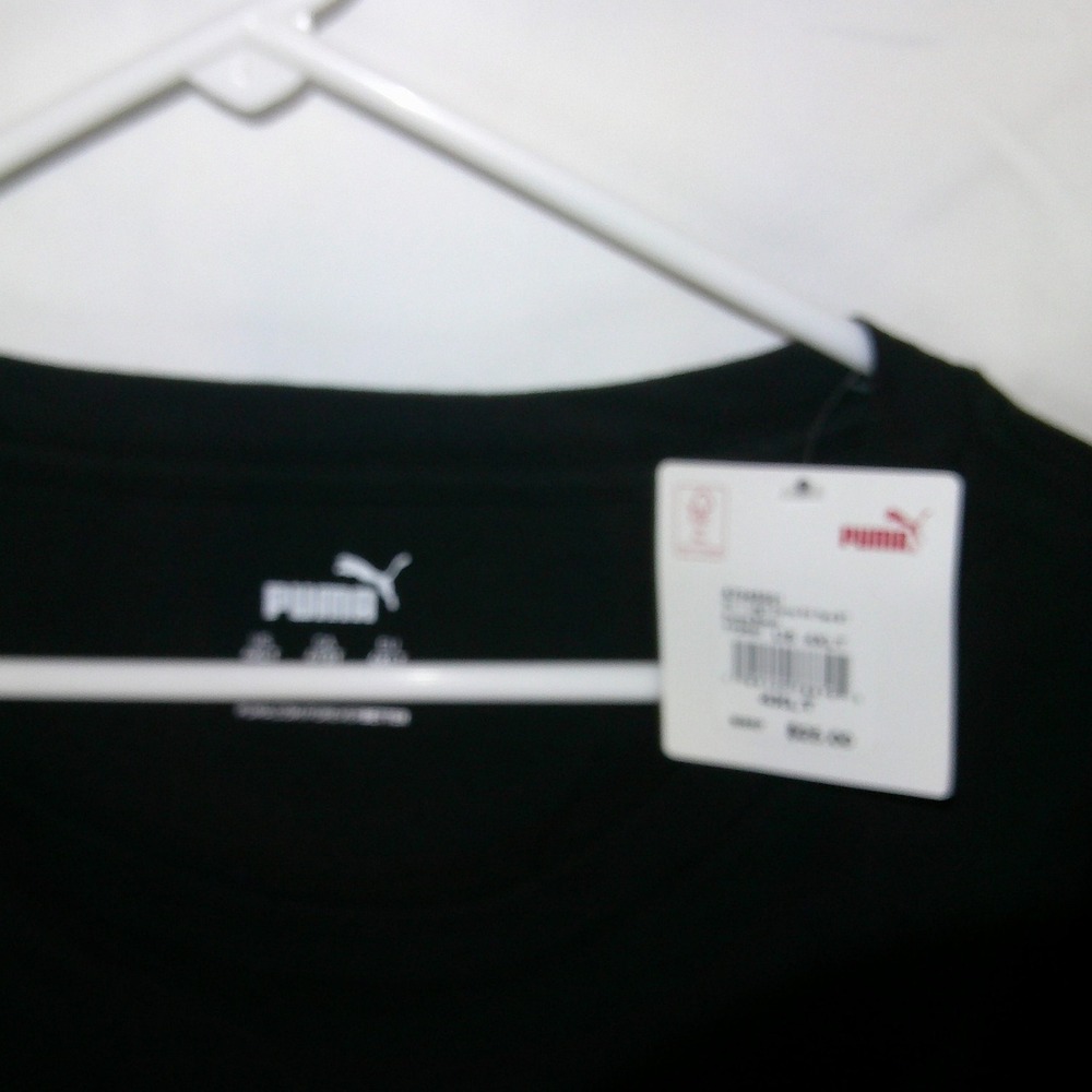 Puma Graphic Logo T-Shirt Crew Neck Short Sleeve Black Men's 4XLT $25 NWT - Picture 3 of 3